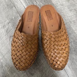 Mohinders Woven Slides / Natural Leather